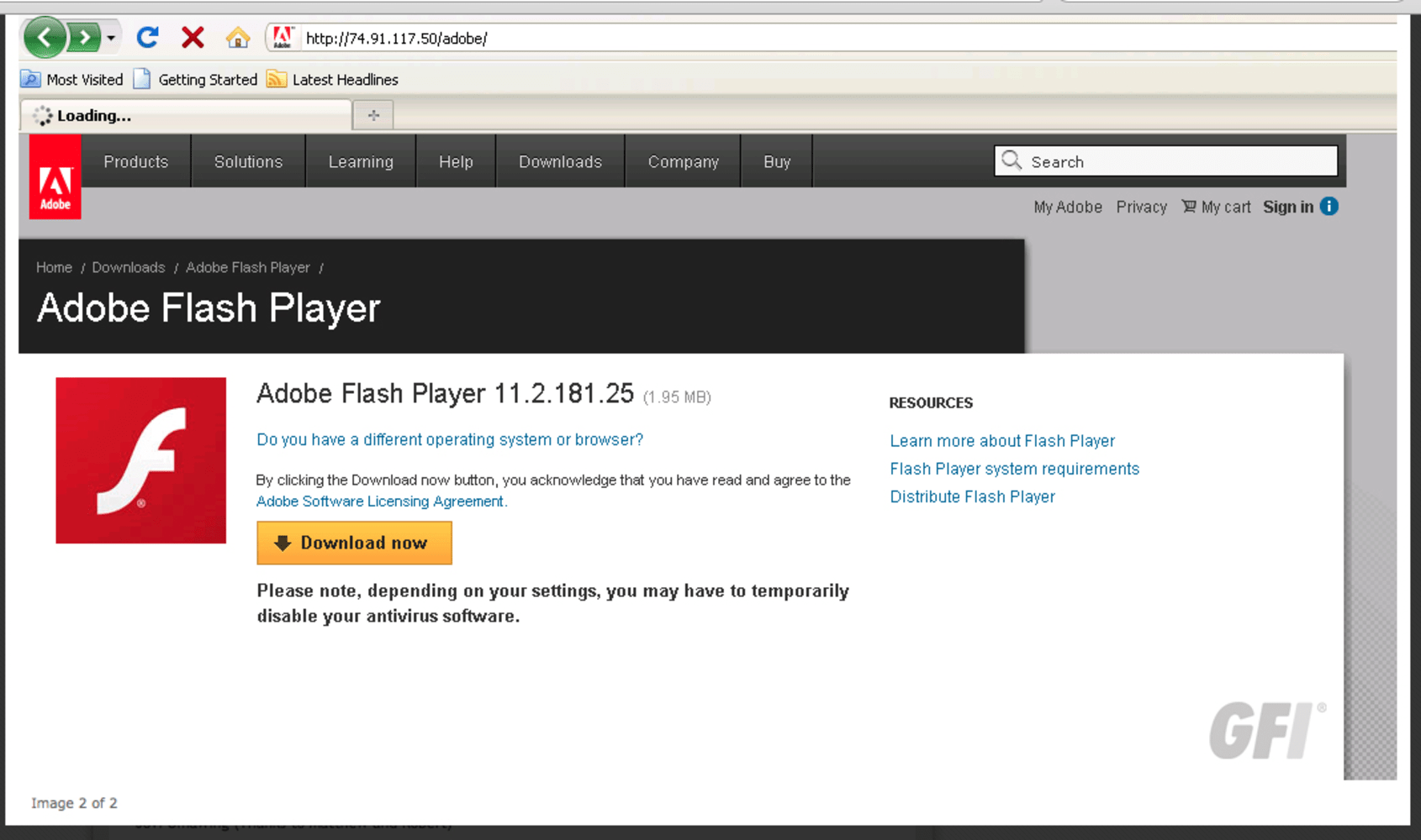 flash player software update